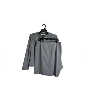 NWT TAHARI Arthur S. Levine Gray Skirt Suit Blazer Jacket Size 14